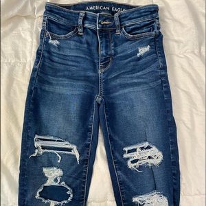 American Eagle high rise jegging ripped